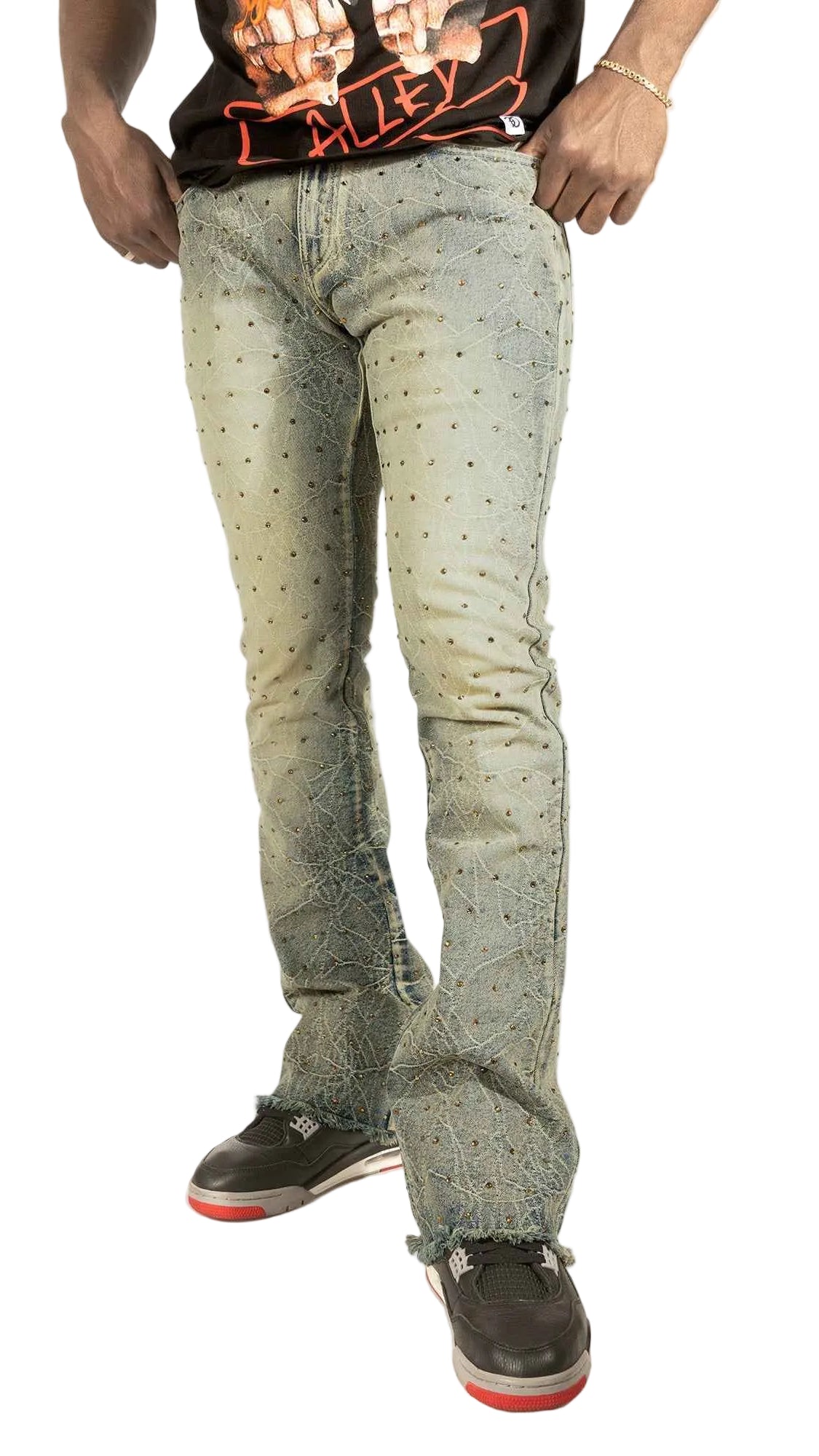 Jeans | F1764 Romano Stacked Stone Pants - Dirt Pants Makobi Jeans USA