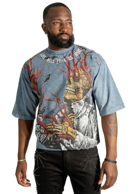 TEEK - Tee | F179 Heartless Cropped - Blue TOPS TEEK MJ