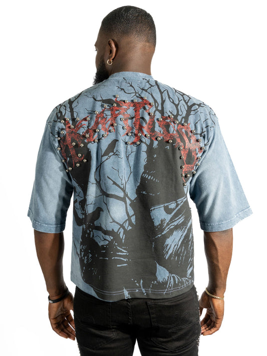 TEEK - Tee | F179 Heartless Cropped - Blue TOPS TEEK MJ