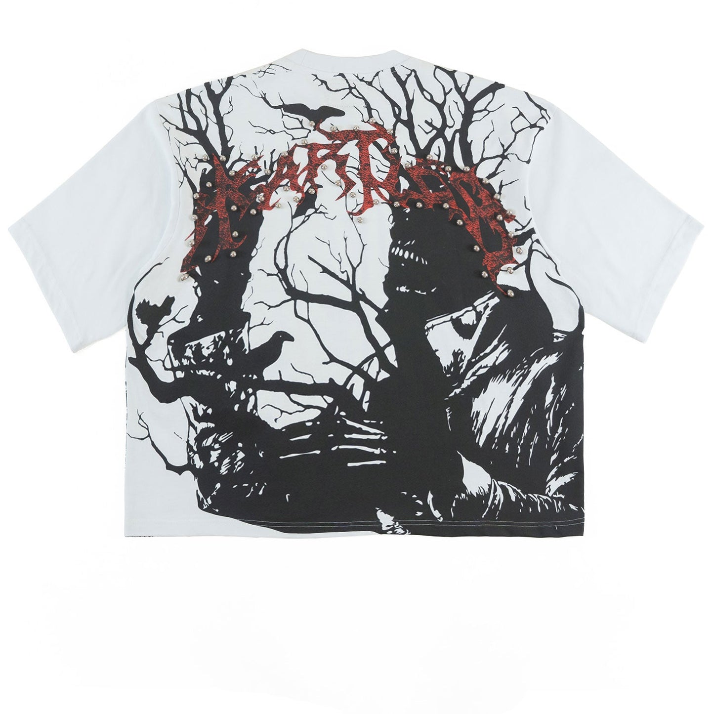 Tee | F179 Heartless Cropped - White T-shirt Makobi Jeans USA