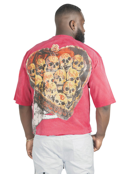 TEEK - Tee | F182 Hopeless Romantic Cropped - Fuchsia Red TOPS TEEK MJ