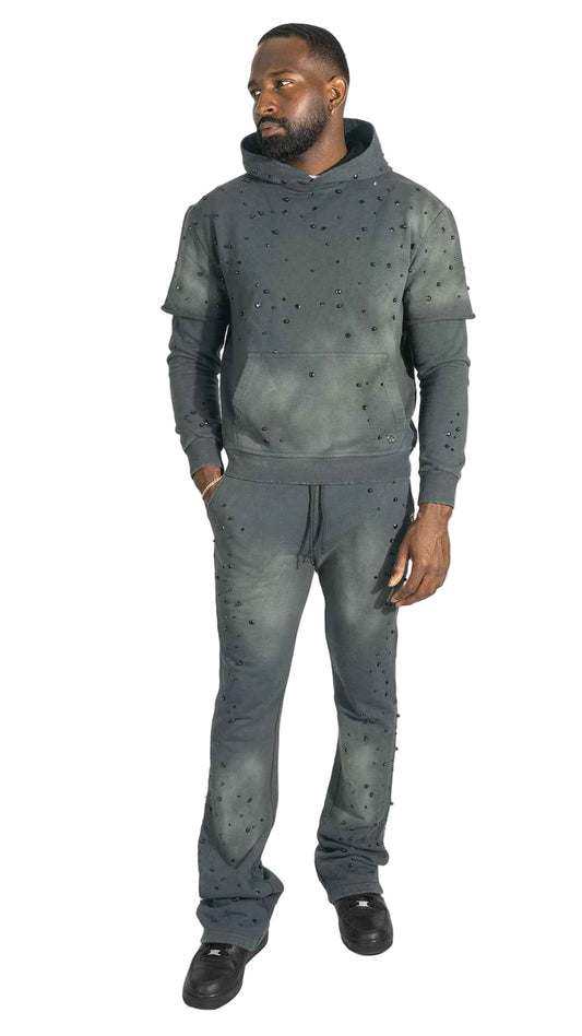 TEEK - Set | F187 Bellucci Hoodie Set - Black SET TEEK MJ