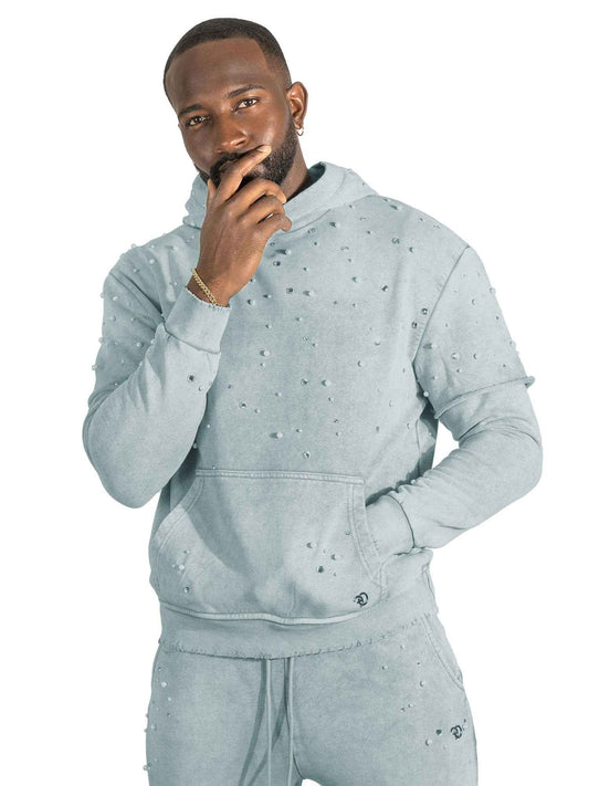 TEEK - Set | F187 Bellucci Hoodie Set - Gray SET TEEK MJ S GRAY
