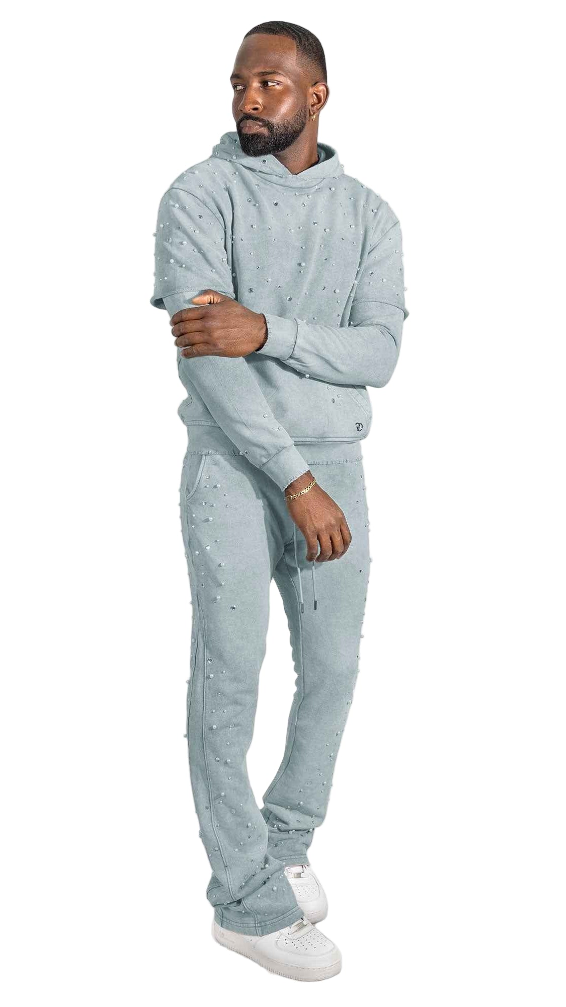 TEEK - Set | F187 Bellucci Hoodie Set - Gray SET TEEK MJ