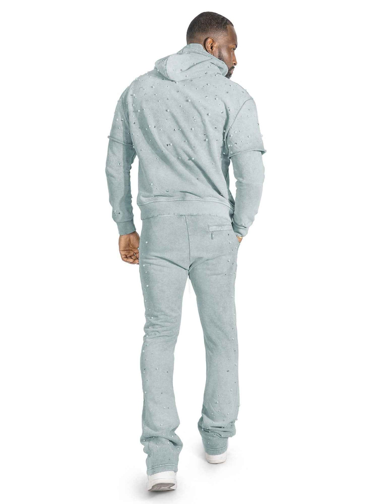 TEEK - Set | F187 Bellucci Hoodie Set - Gray SET TEEK MJ