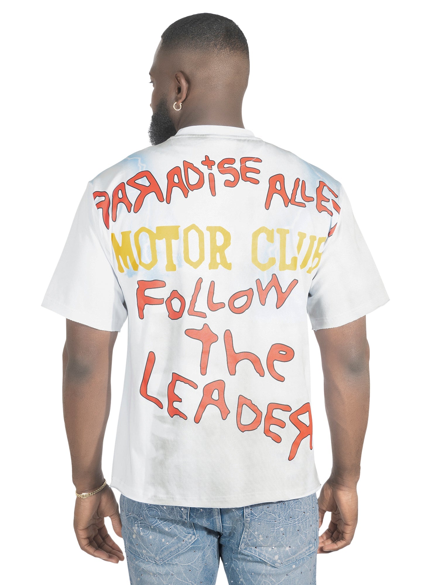 Tee | F188 Ride With Me - White Makobi Jeans USA