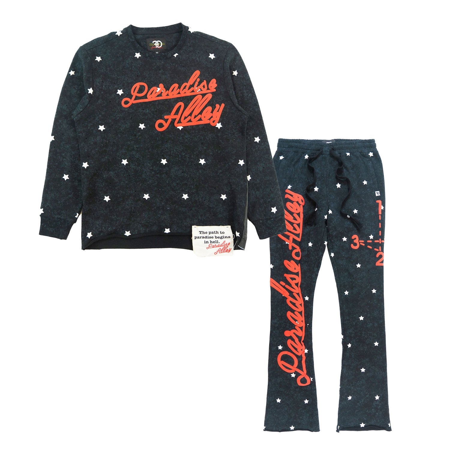 TEEK - F304 Paradise Alley Jogger Set - Black SET TEEK MJ S BLACK