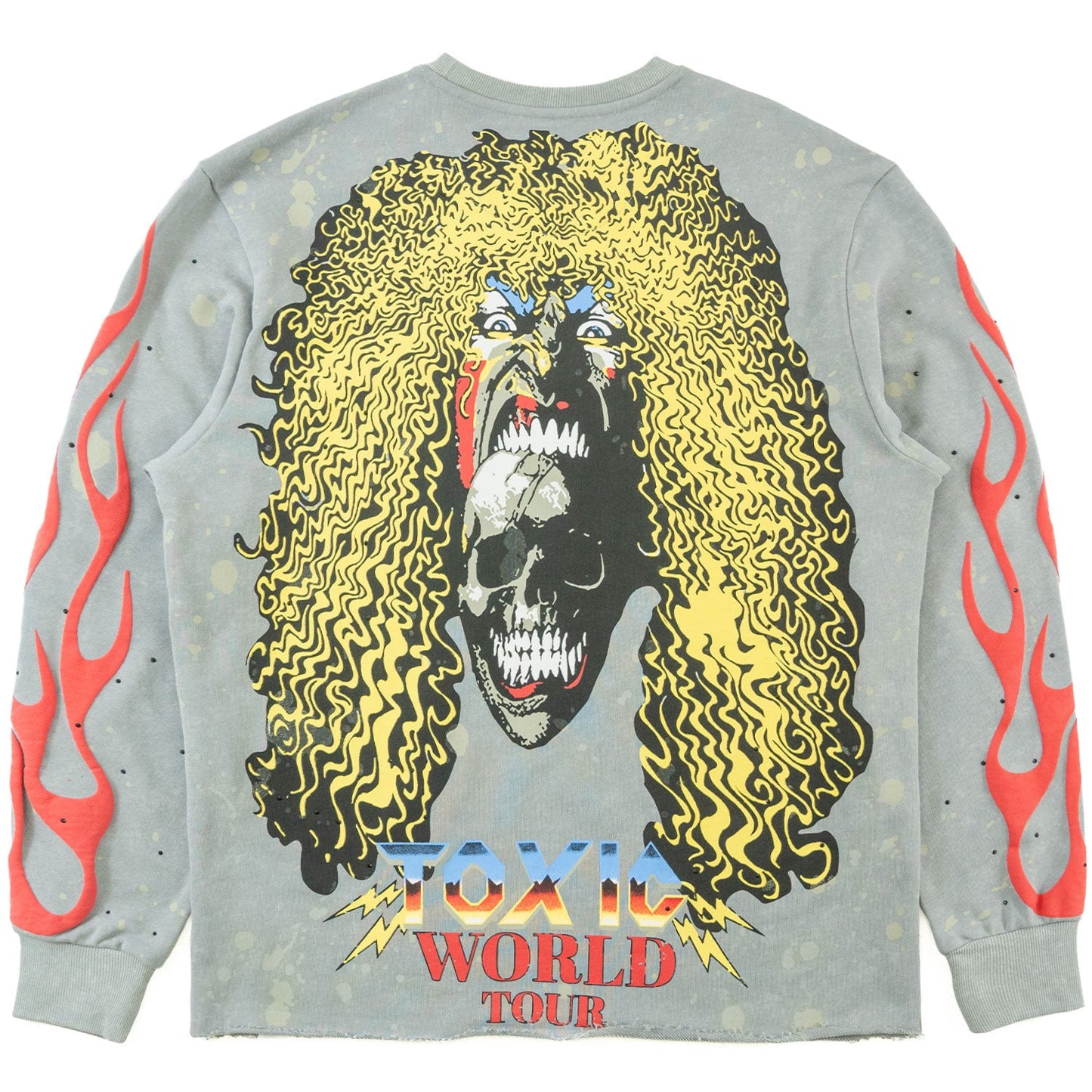 TEEK - F4120 Toxic World Crewneck Sweatshirt - Gray TOPS TEEK MJ