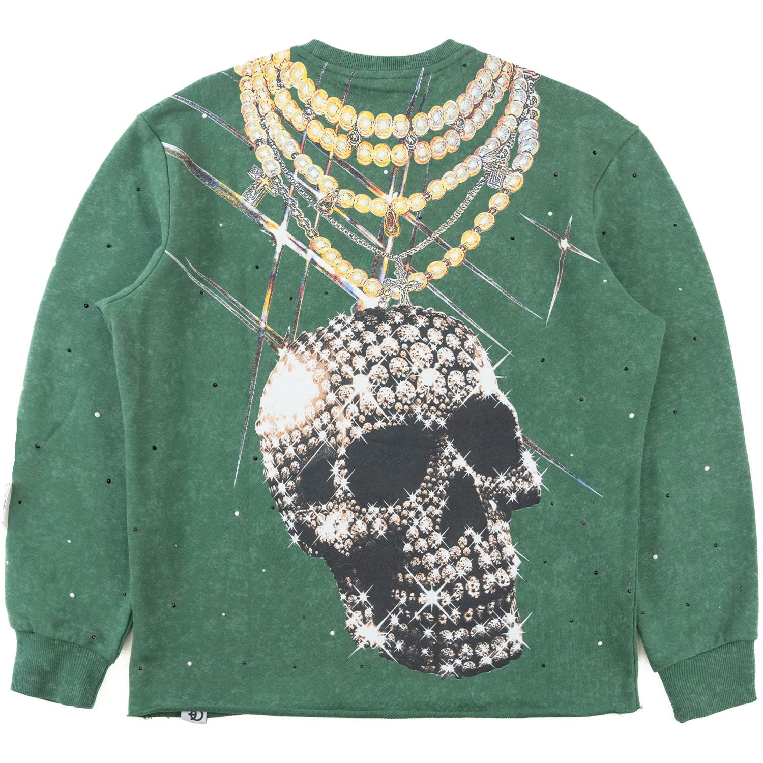 TEEK - F4121 Sinners Welcome Crewneck Sweatshirt - Green TOPS TEEK MJ