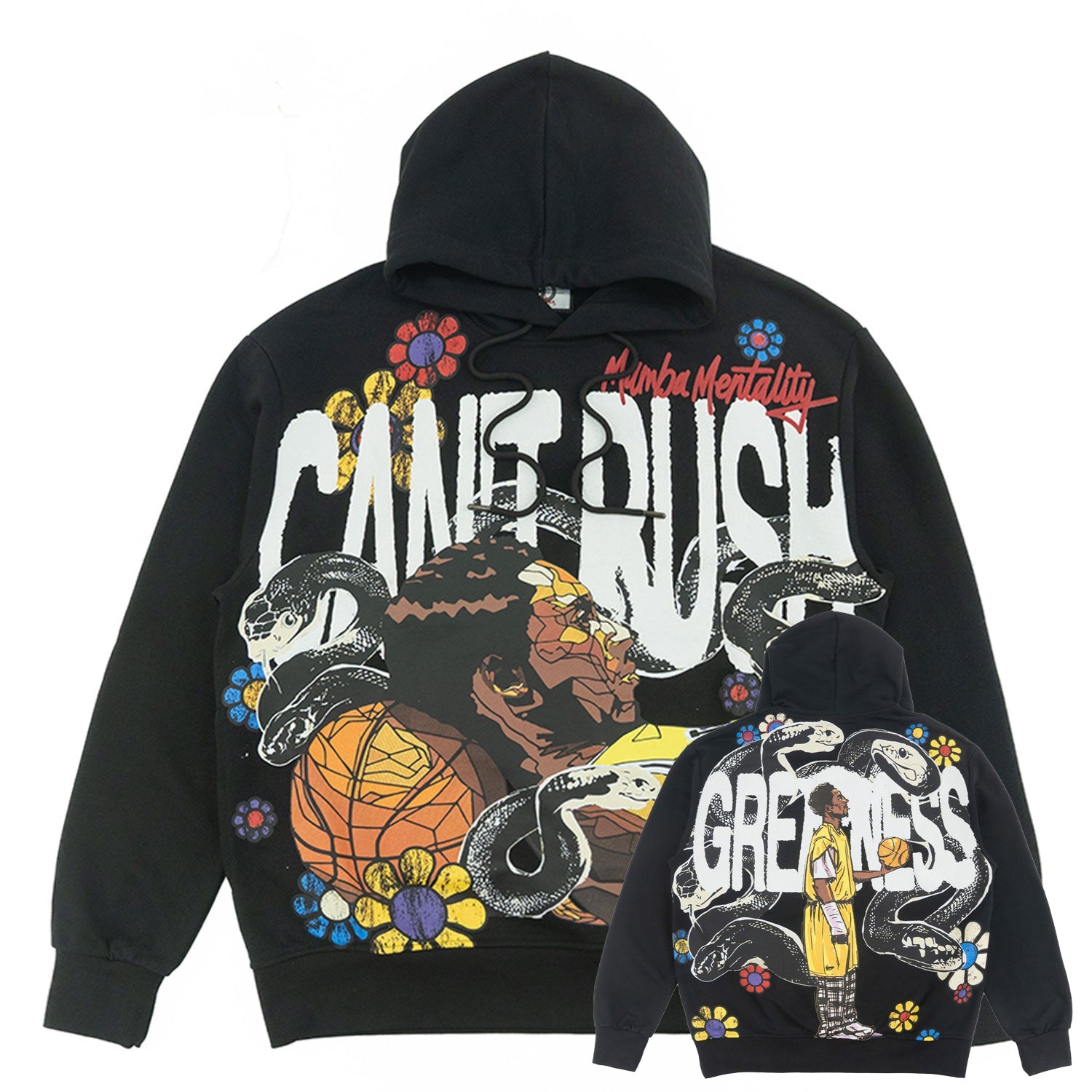 TEEK - Fleece Hoodie | F4136 Can't Rush Greatness Pull Over TOPS TEEK MJ S BLACK
