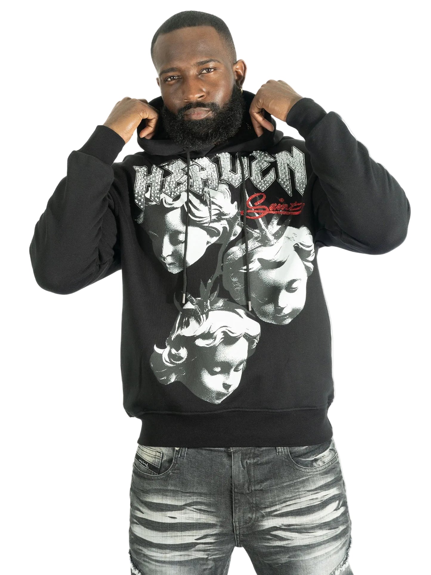 TEEK - Fleece Hoodie | F4171 Heaven Pull Over - Black TOPS TEEK MJ