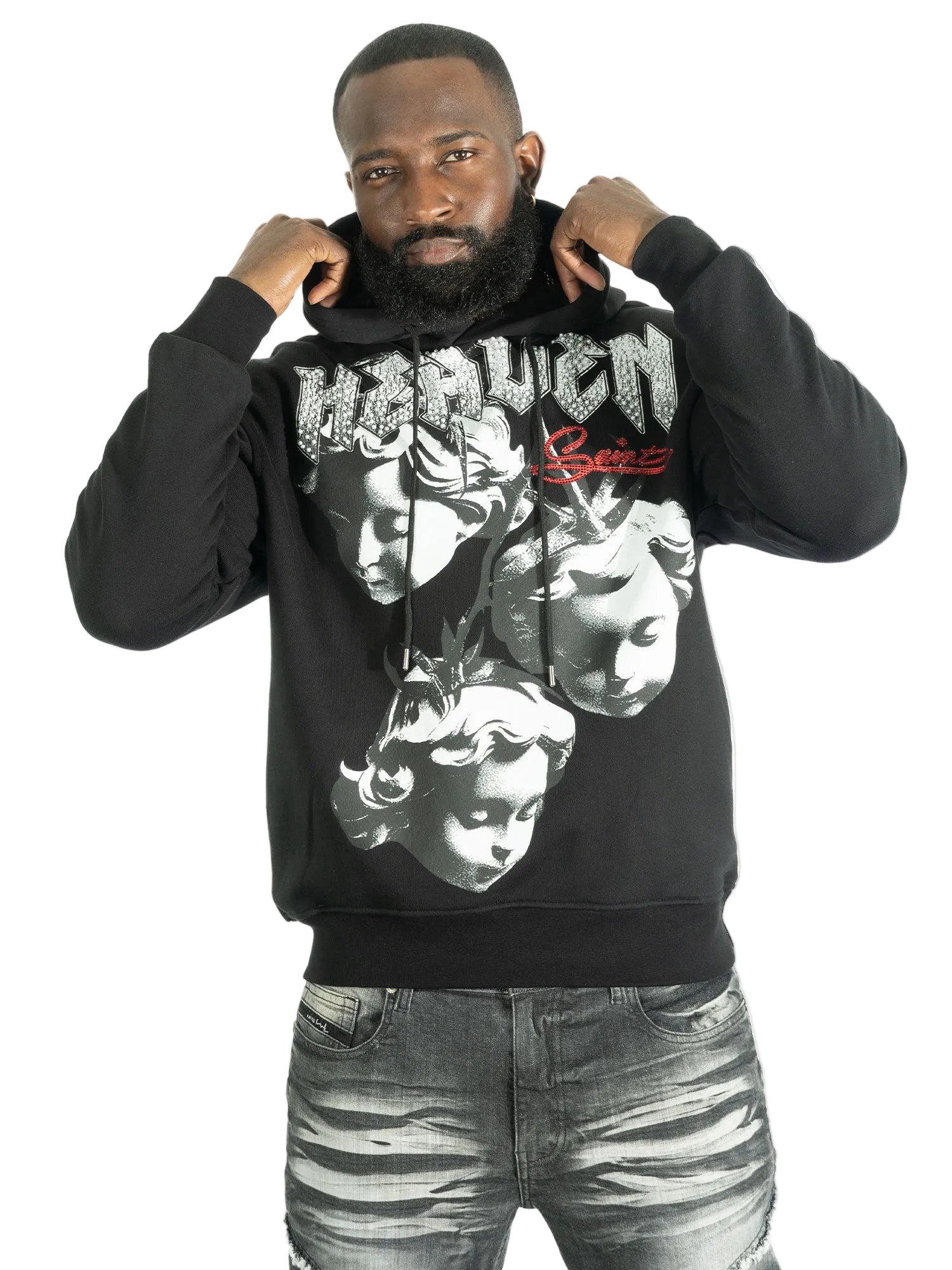 TEEK - Fleece Hoodie | F4171 Heaven Pull Over - Black TOPS TEEK MJ