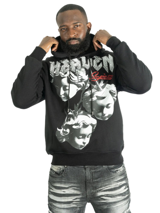 TEEK - Fleece Hoodie | F4171 Heaven Pull Over - Black TOPS TEEK MJ