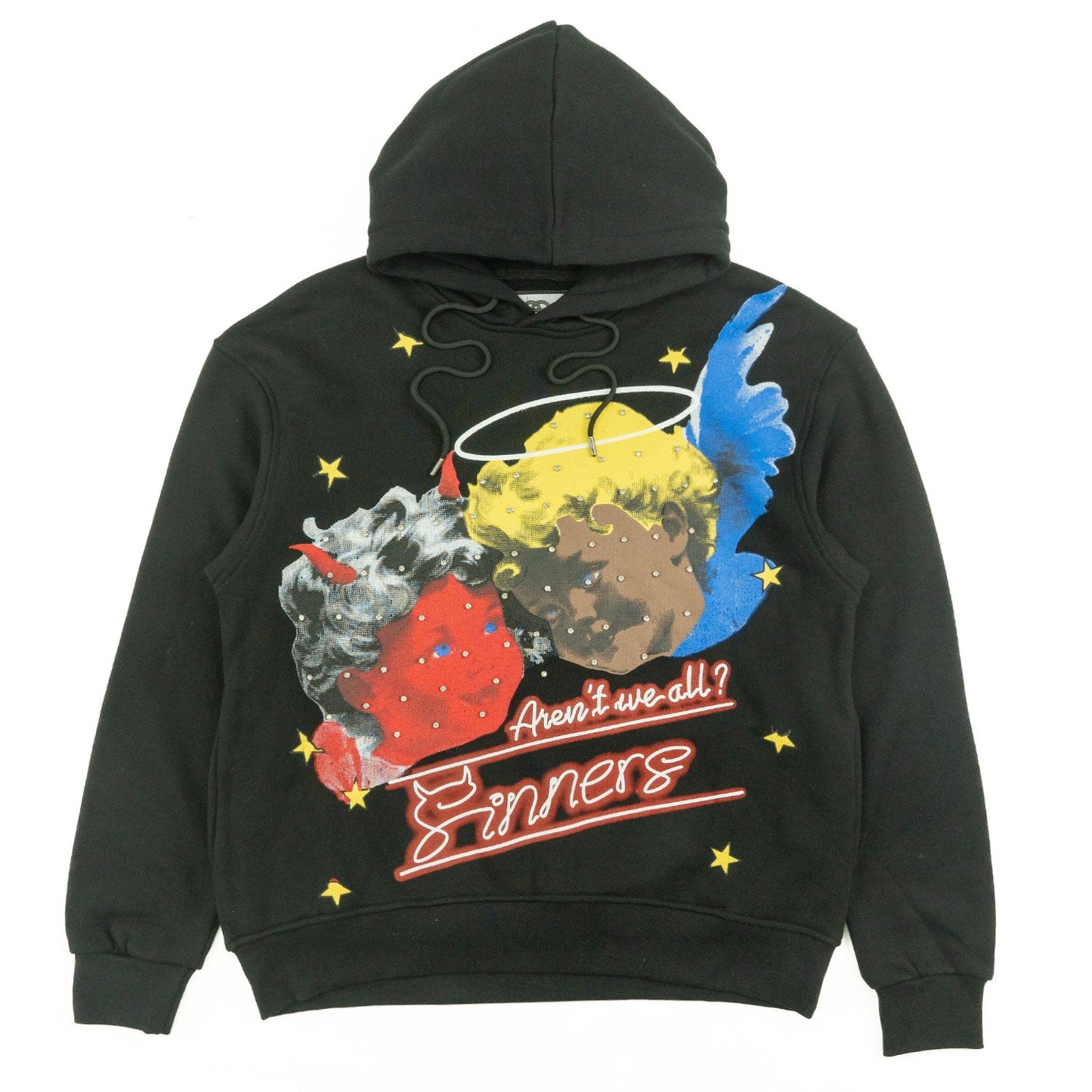 TEEK - Fleece Hoodie | F4173 Sinners Over Size - Black TOPS TEEK MJ S BLACK