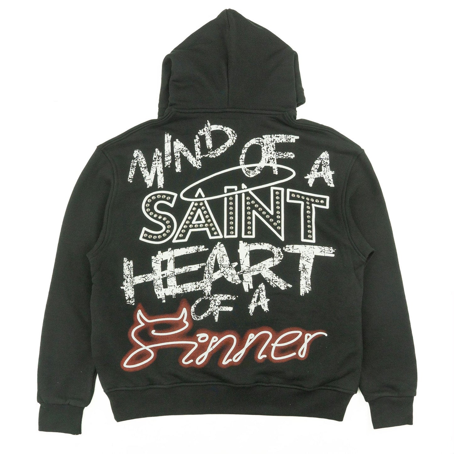 TEEK - Fleece Hoodie | F4173 Sinners Over Size - Black TOPS TEEK MJ