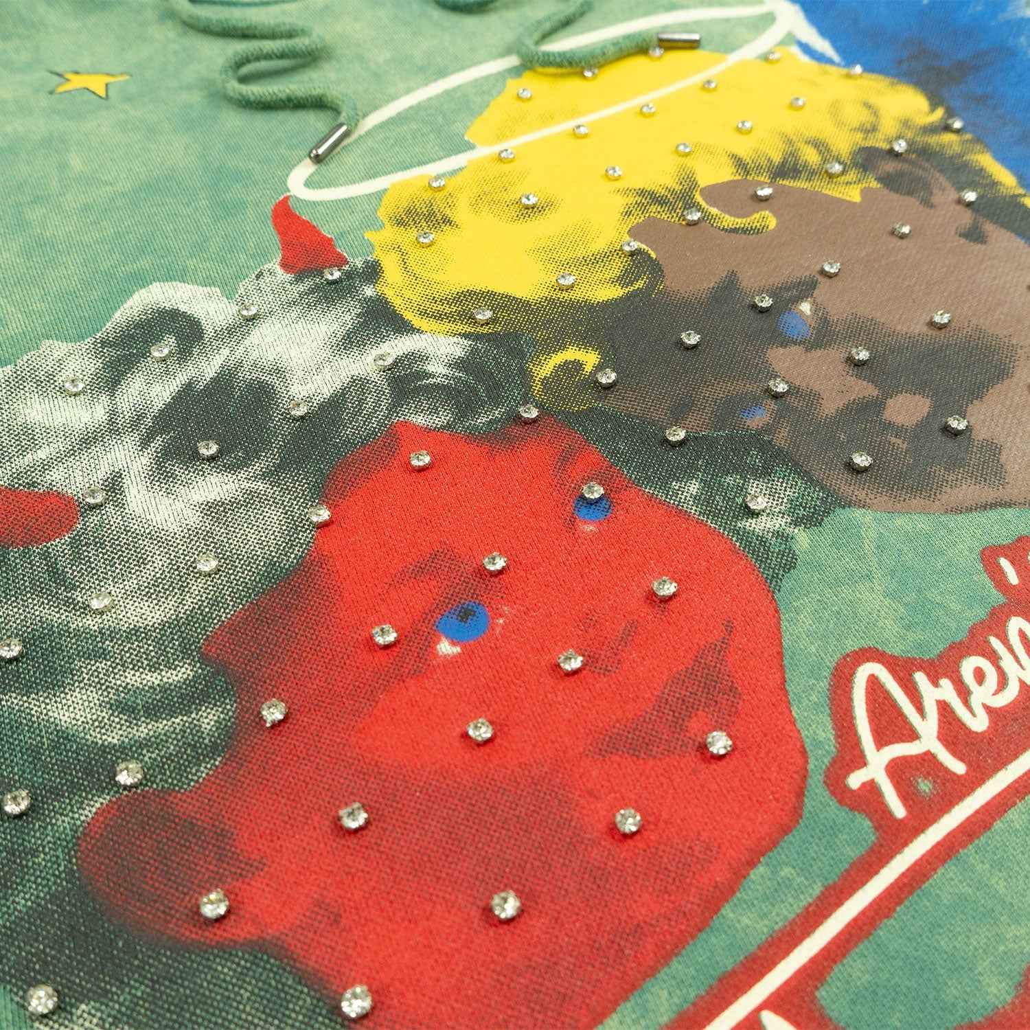 TEEK - Fleece Hoodie | F4173 Sinners Over Size - Green TOPS TEEK MJ