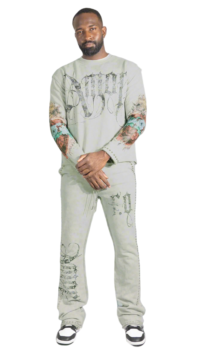 TEEK - Set | F4226 Amor Jogging Set - Gray SET TEEK MJ