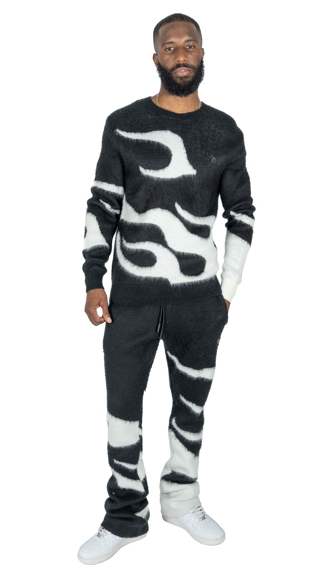 TEEK - F4440 Bando Brushed Knit Set - Black SET TEEK MJ