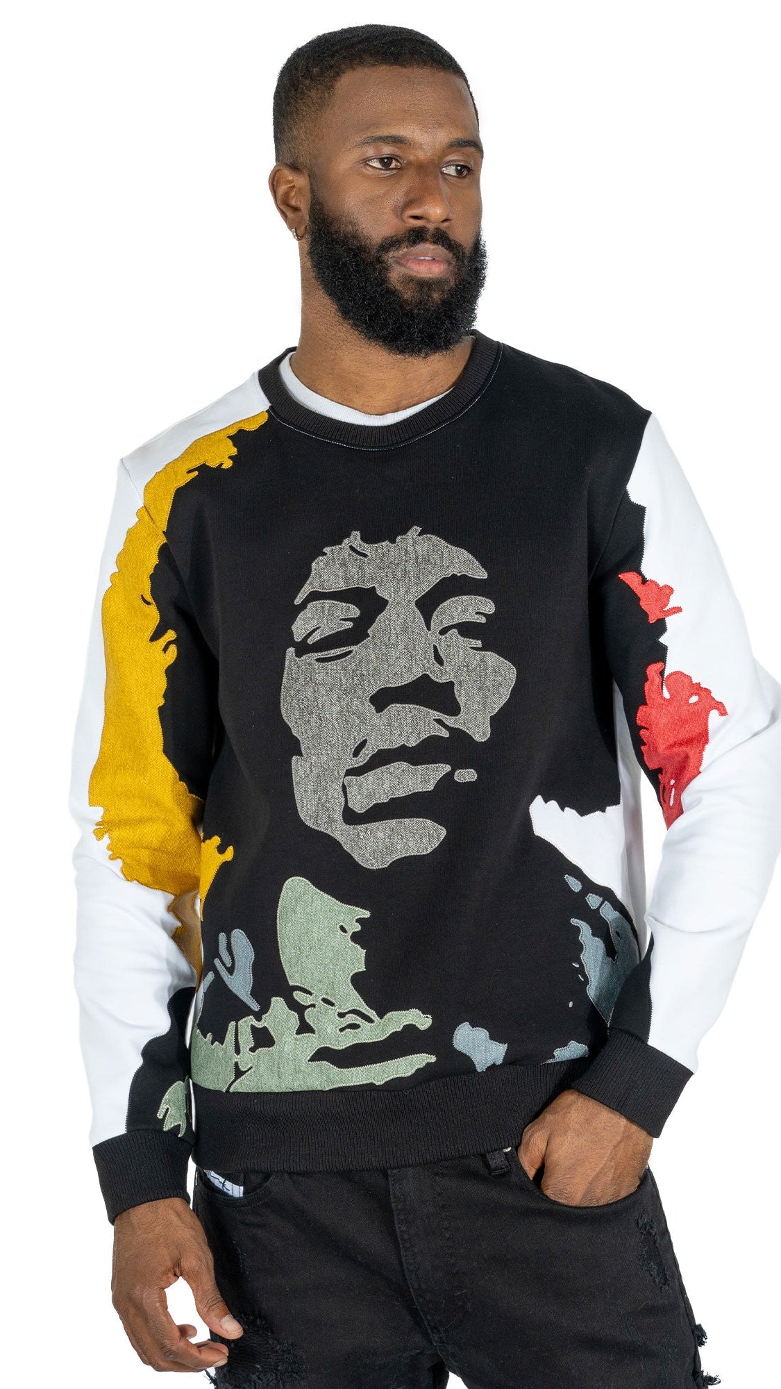 TEEK - F4789 Hendrix 2024 Crewneck Sweatshirt - White TOPS TEEK MJ