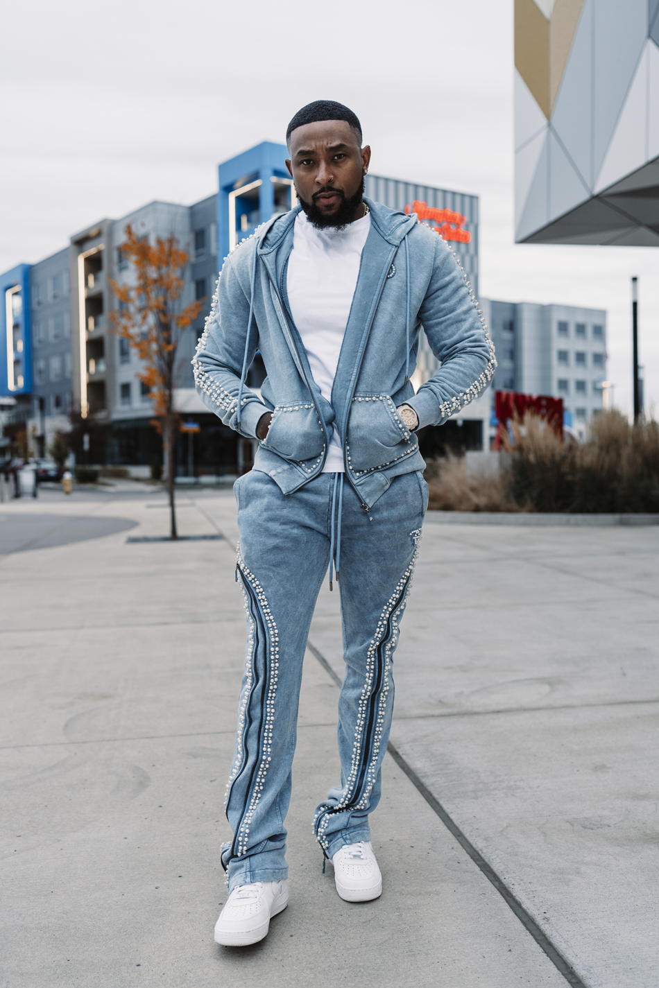 TEEK - Set | F5245 Blind Faith Hoodie Set - Blue SET TEEK MJ