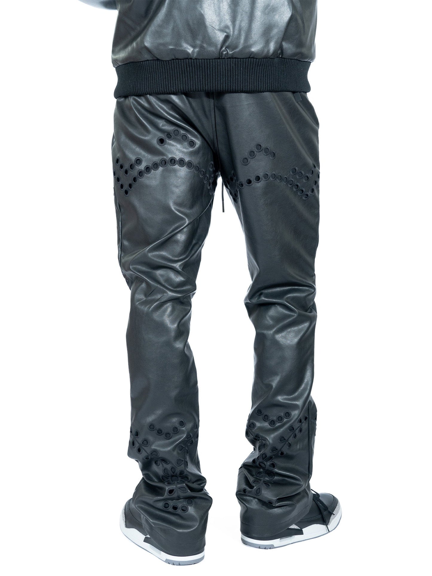 TEEK - F5760 Cashay Vegan Leather Vegan Set - Black JACKET TEEK MJ