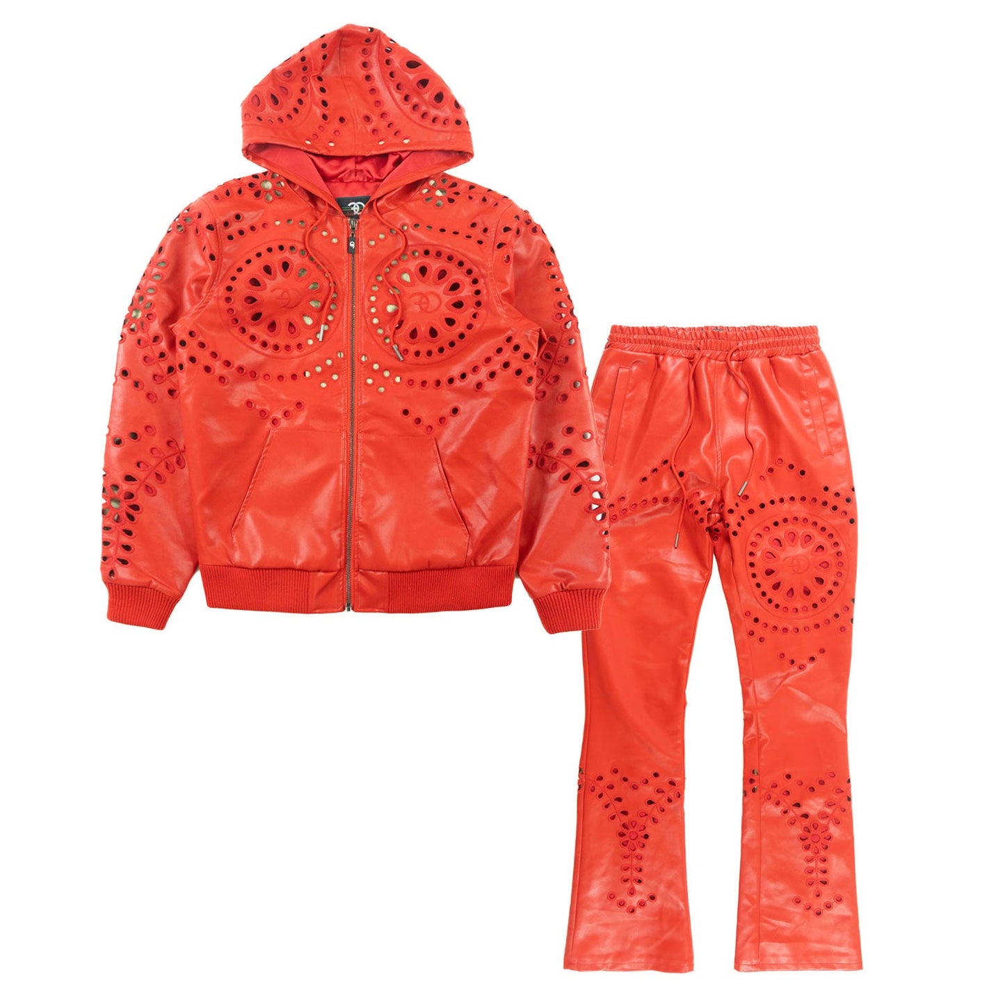 TEEK - F5760 Cashay Vegan Leather Vegan Set - Red SET TEEK MJ S RED