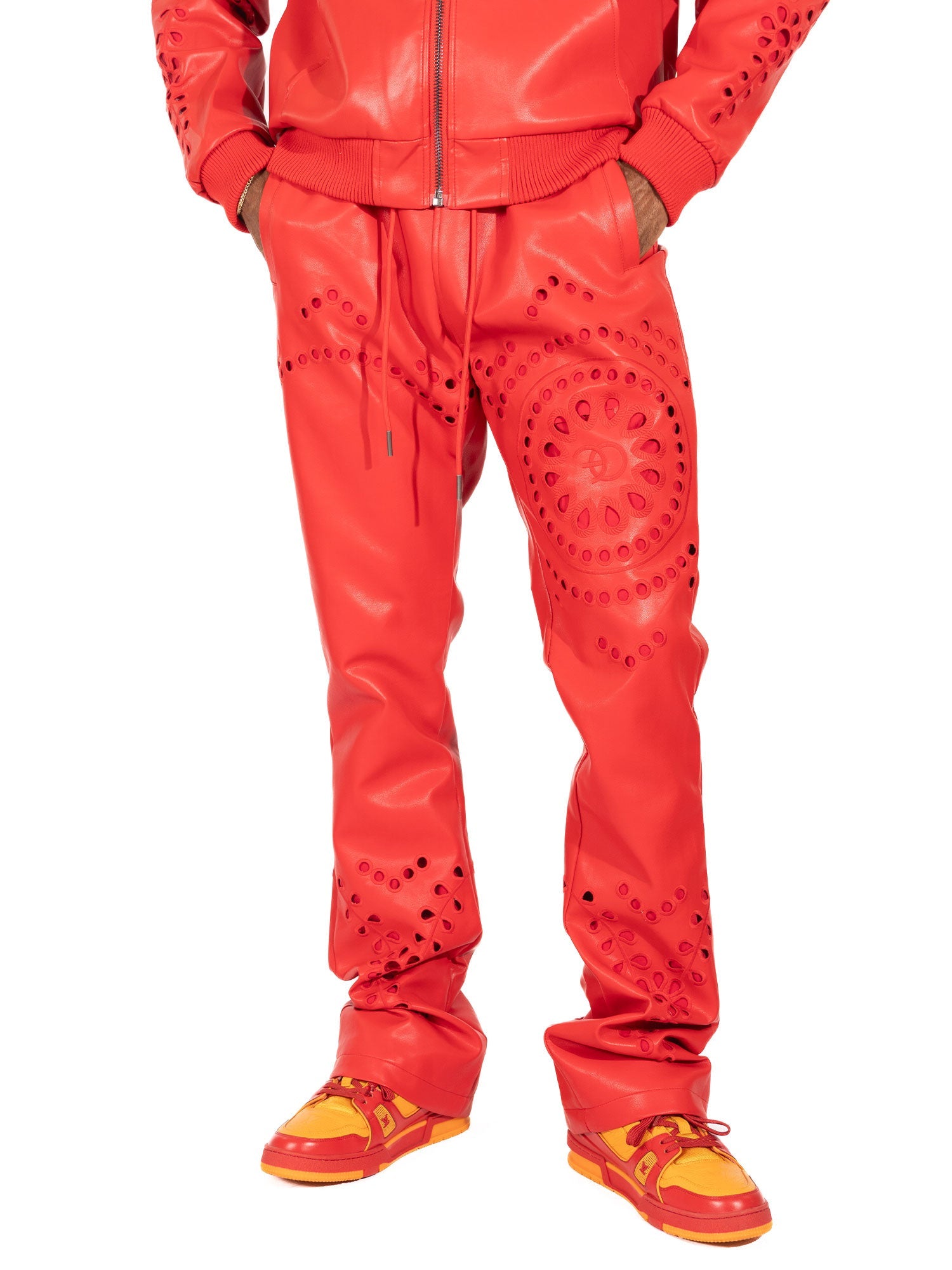 TEEK - F5760 Cashay Vegan Leather Vegan Set - Red SET TEEK MJ