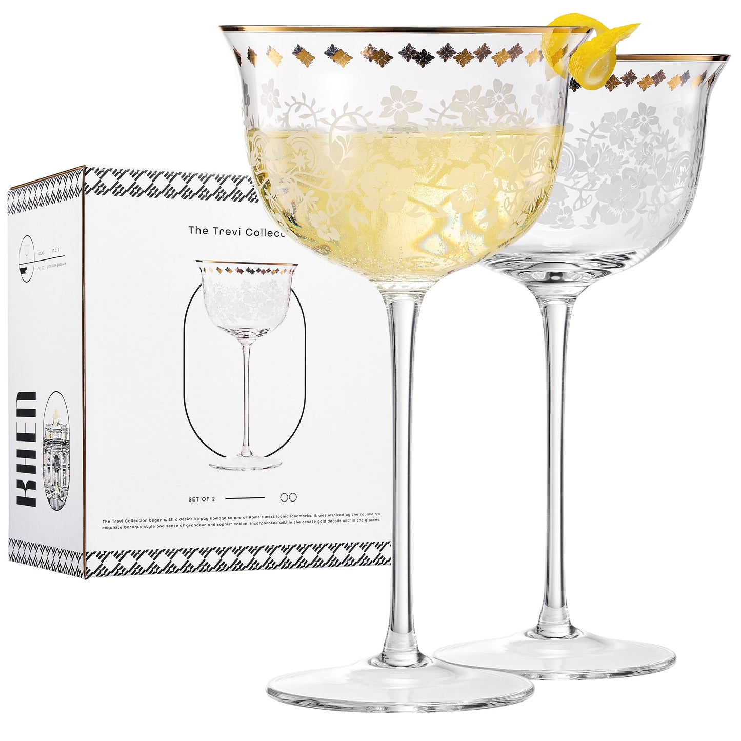 TEEK - Trevi Champagne Coupe Cocktail Glassware Set HOME DECOR TEEK KS
