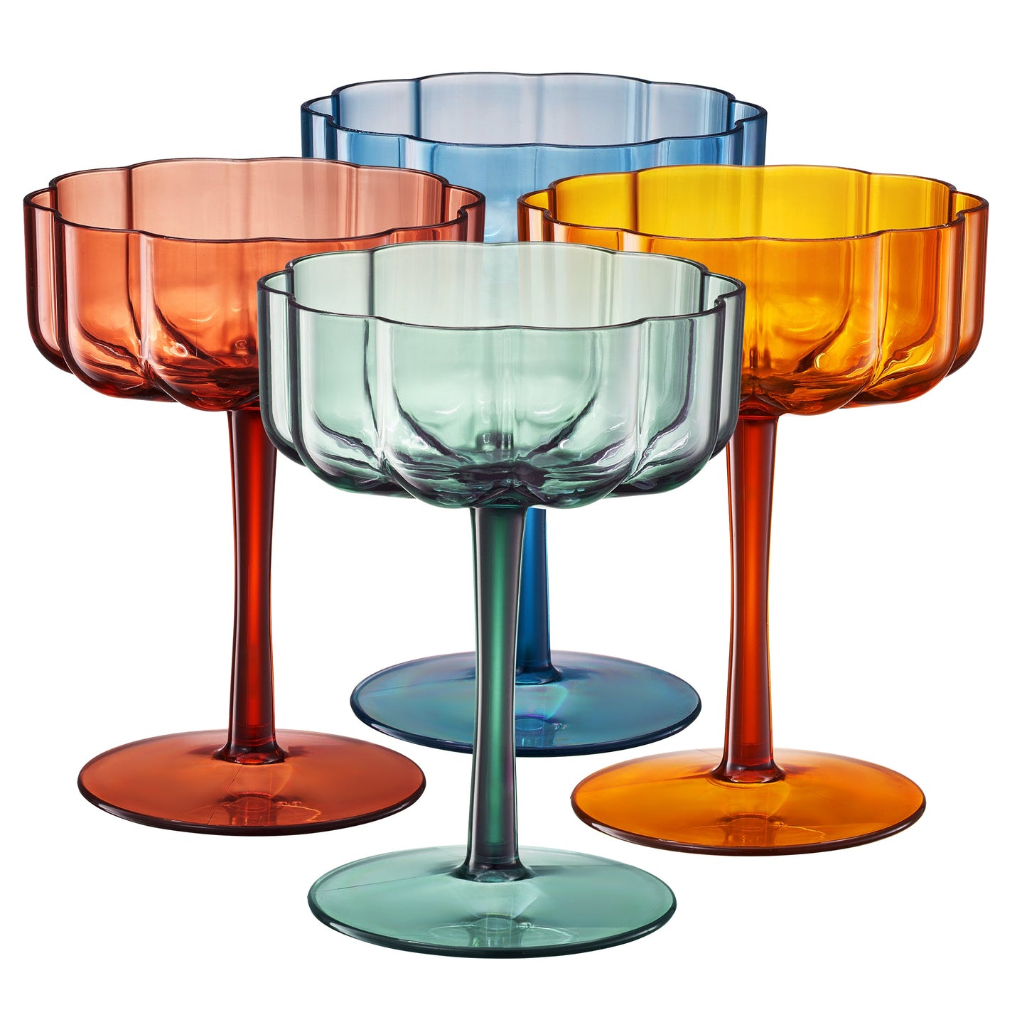 TEEK - Eze Acrylic Champagne Coupe Cocktail Glassware Set HOME DECOR TEEK KS