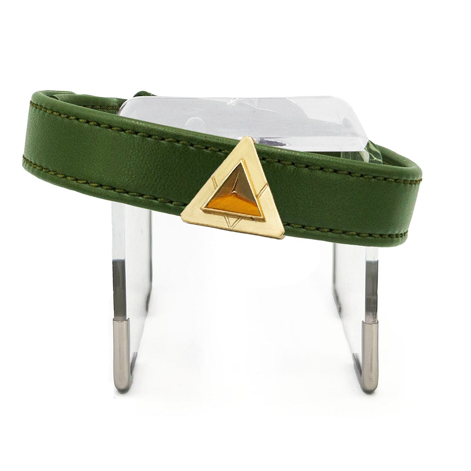 TEEK - Olive Tiger Collar Charm Set PET SUPPLIES TEEK DIP S Gold Color