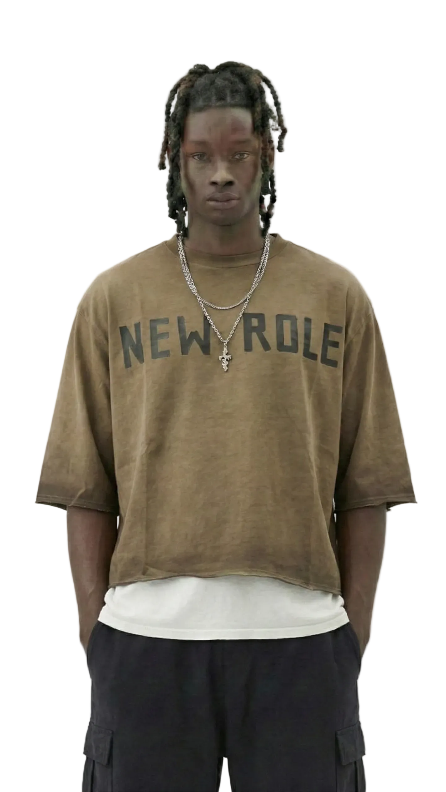 TEEK - SIENNA S/N Jersey 3/4 Sleeve Crop Top Tee with Detachable Necklace TOPS TEEK LTK