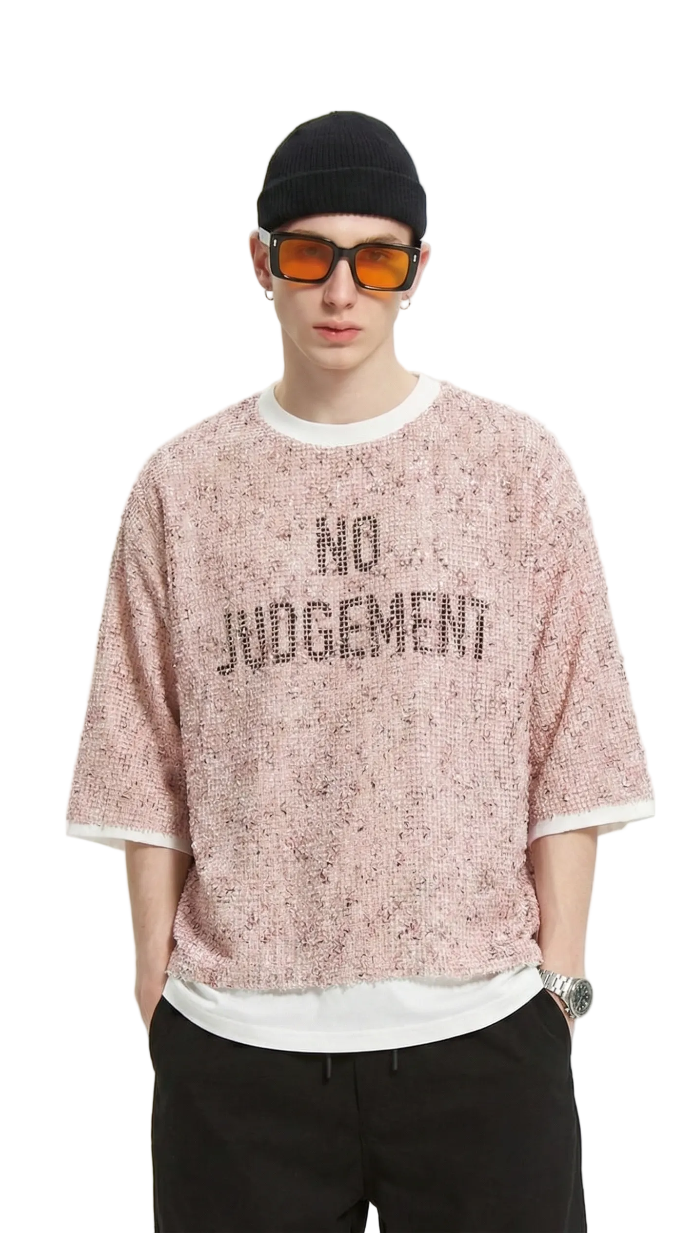 Sparkle S/N Jersey 3/4 Sleeve Crop Top Tee Men's Tee Love to Kleep