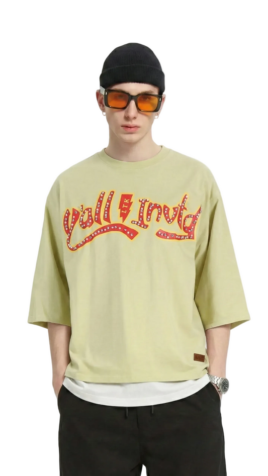 TEEK - BRITON SN/ Jersey 3/4 Sleeve Crop Top Tee Men's Tee Love to Kleep