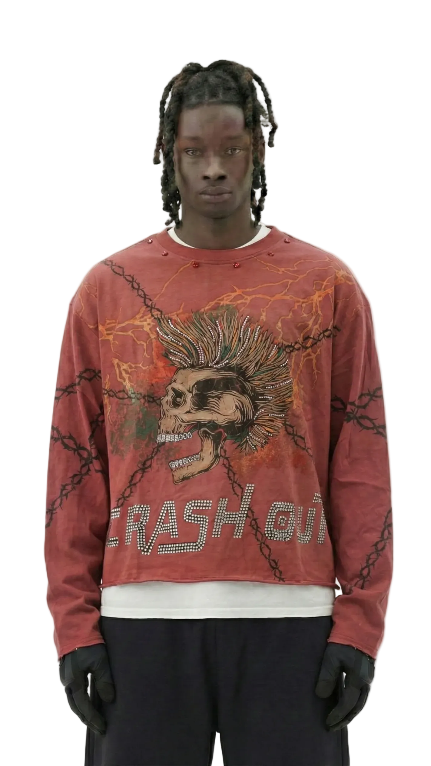 TEEK - LAFONN S/N Jersey Long Sleeve Crop Top Tee TOPS TEEK LTK
