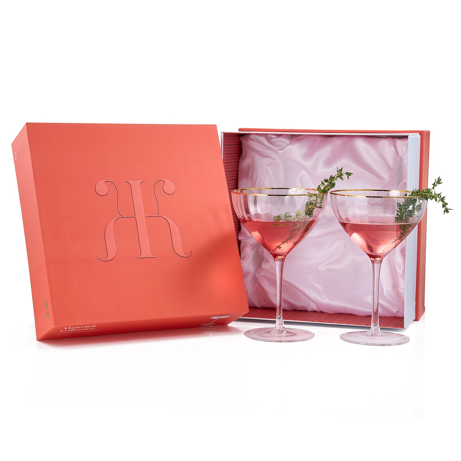 TEEK - Waterfall Champagne Coupe, Cocktail Glassware Set HOME DECOR TEEK KS