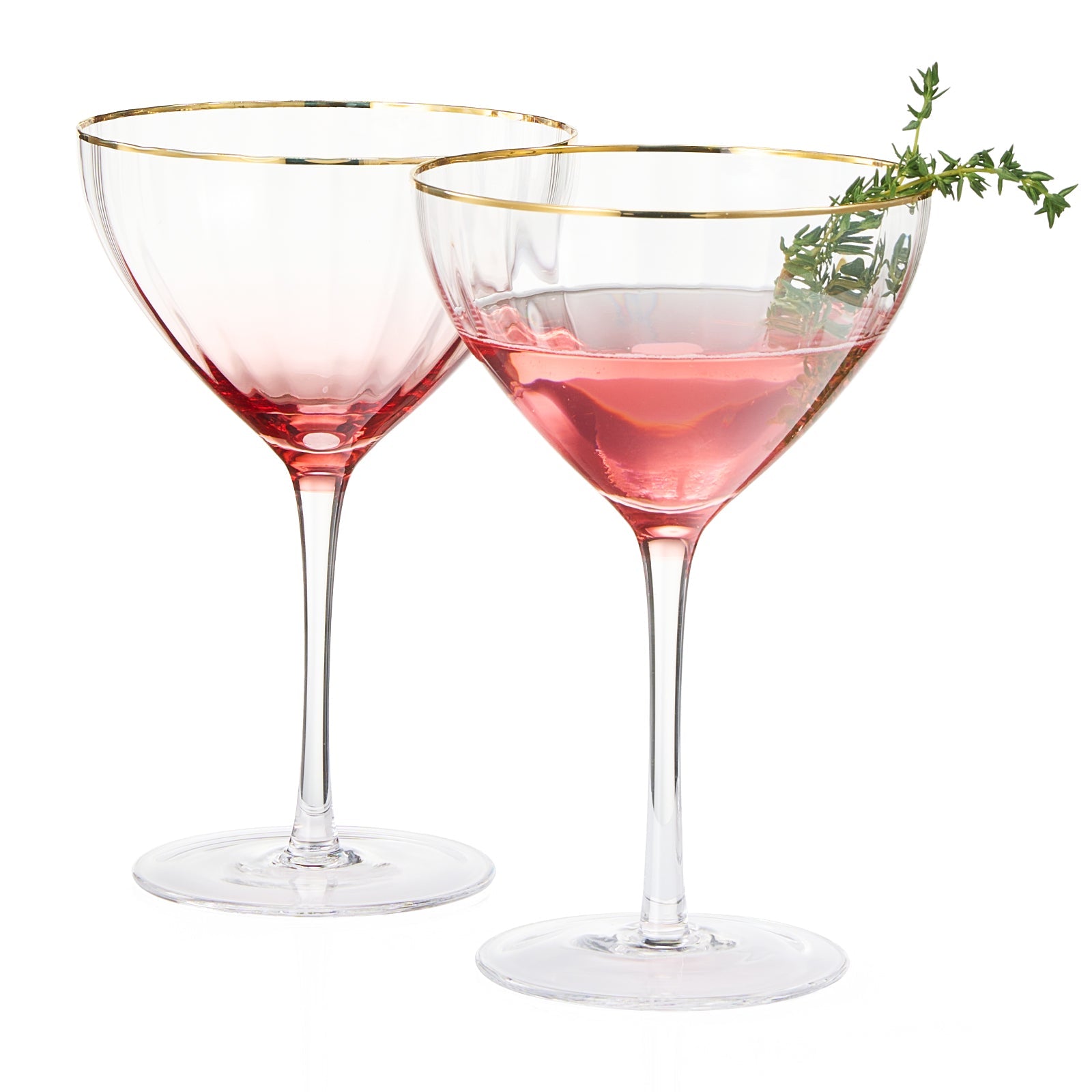 TEEK - Waterfall Champagne Coupe, Cocktail Glassware Set HOME DECOR TEEK KS