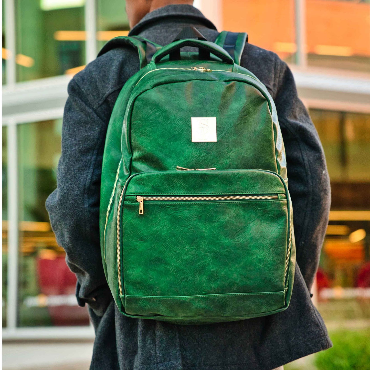 TEEK - Emerald Green Leather 2 Bag Set (Commuter Backpack and Duffle) BAG TEEK SP