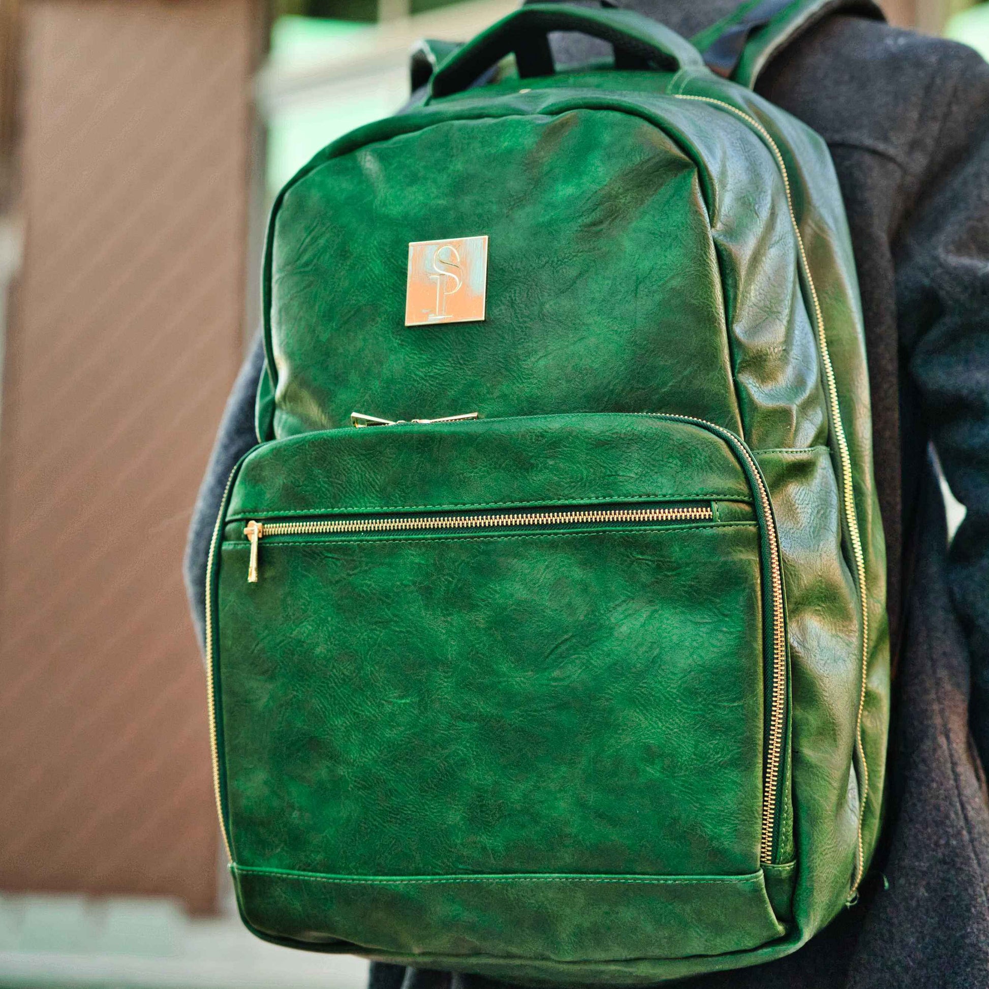 TEEK - Emerald Green Leather Commuter Bag (XL Design) BAG TEEK SP