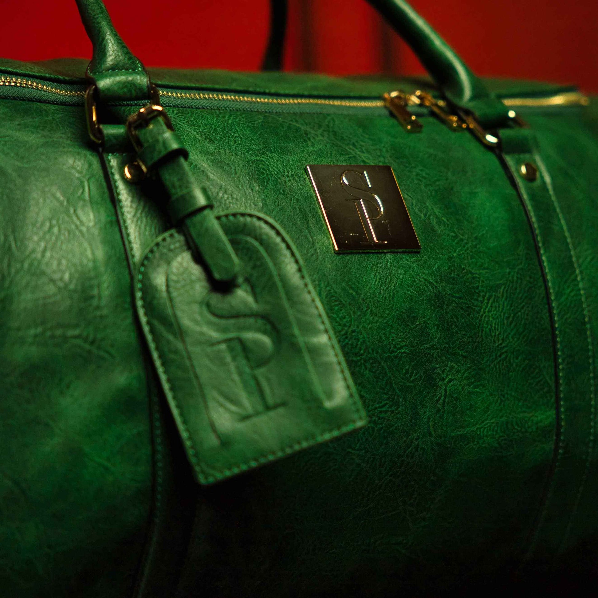 TEEK - Emerald Green Leather Weekender Duffle Bag BAG TEEK SP