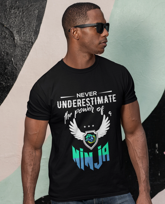 TEEK - Ninja Power Short Sleeve T-Shirt in Green Text TOPS TEEK ONE Black XS