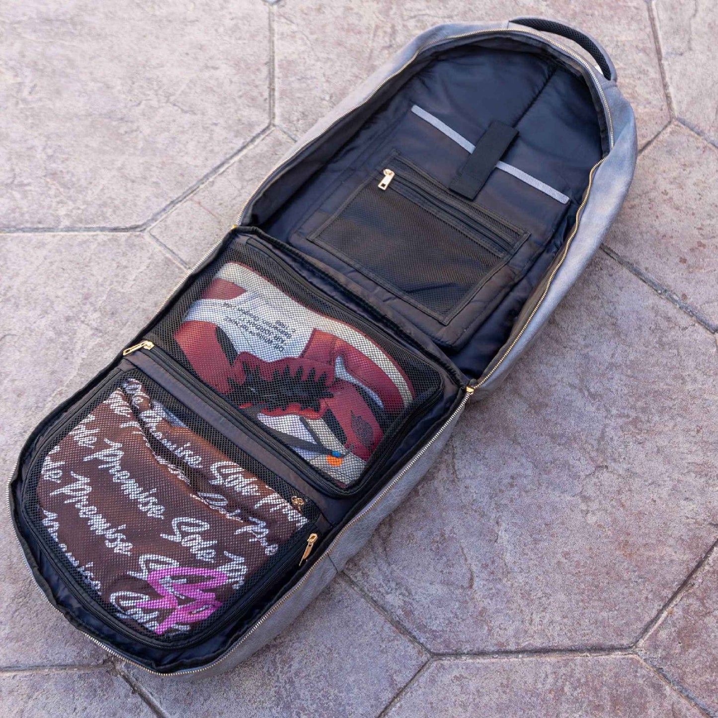 TEEK - Grey Leather Commuter Bag Commuter Bag Sole Premise