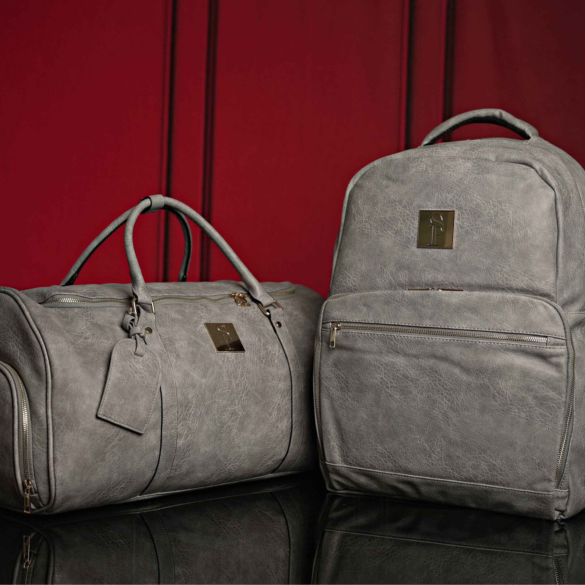 TEEK - Grey Tumbled Luciano Leather 3 Bag Set BAG TEEK SP