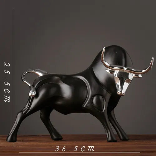 TEEK - Bold Bull Sculptures HOME DECOR theteekdotcom Black-C  