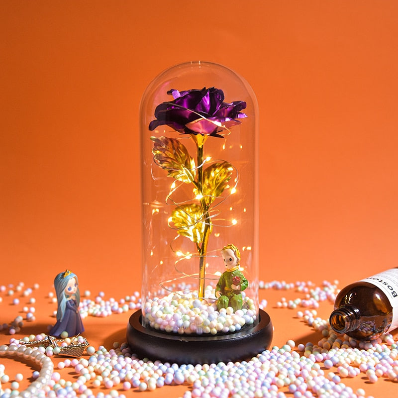 TEEK - Preserved Roses with LED Light Decor HOME DECOR theteekdotcom Doll-3  
