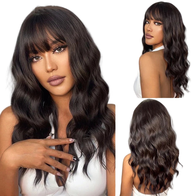 TEEK - Long Wavy Hair With N Without Bang Wig HAIR theteekdotcom