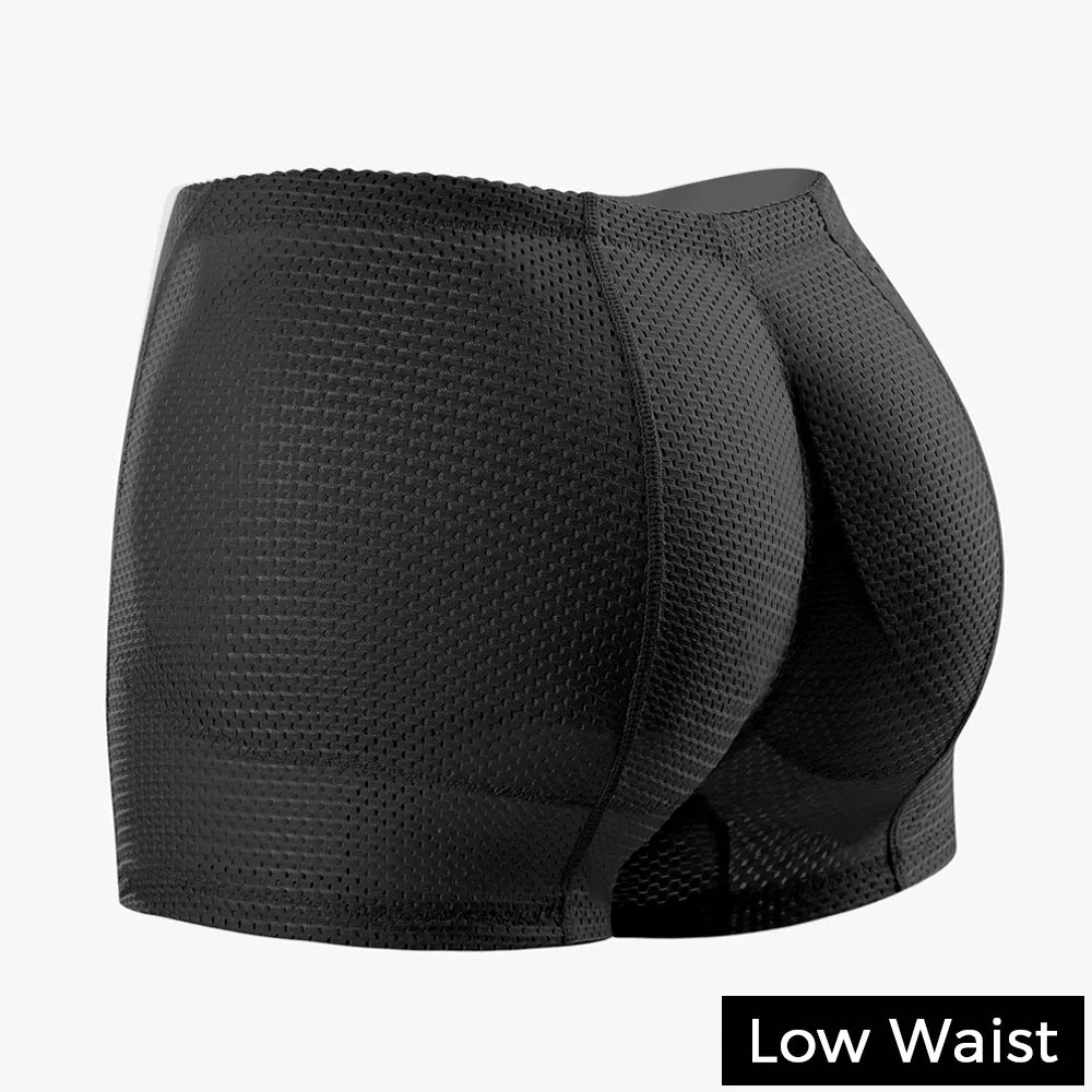 TEEK - Hip Tush Enhancer Padded Panties UNDERWEAR theteekdotcom Low Waist-Black L 