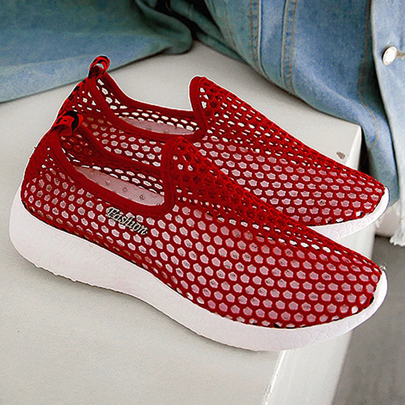 TEEK - Mesh Breathable Slip-On Shoes SHOES theteekdotcom Red 5.5 