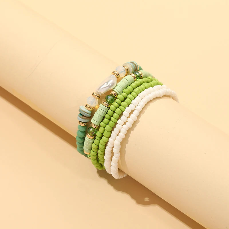 TEEK - Bohemian Multi-Layer Seed Beads Bangles JEWELRY theteekdotcom KR36-20  