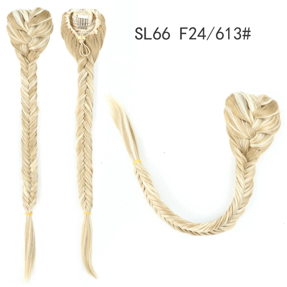 TEEK - 20 Inch Long Braided Synthetic PonytailHair Extension