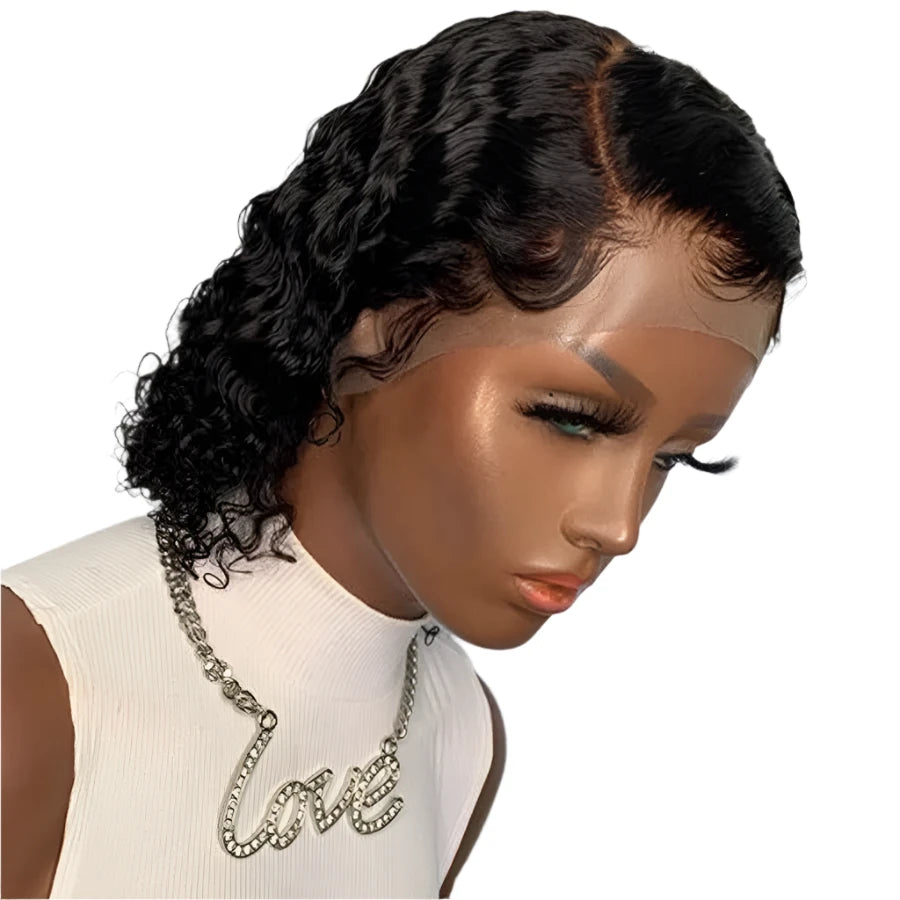 TEEK - Short Wet Wavy Lace Front Bob Wig HAIR theteekdotcom   